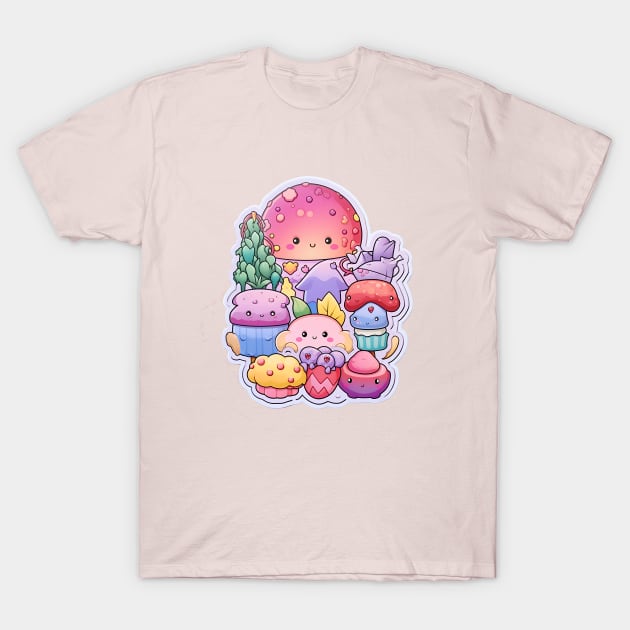 cute kawaii drawings design T-Shirt by Printashopus